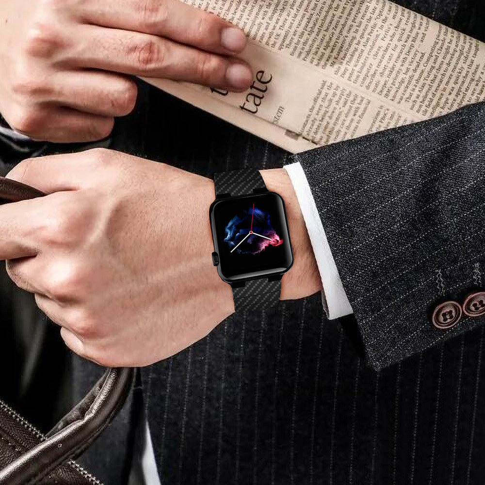 Oatsbasf Adjustable Lightweight Carbon Fiber Watch Band Replacement Strap for Apple Watch