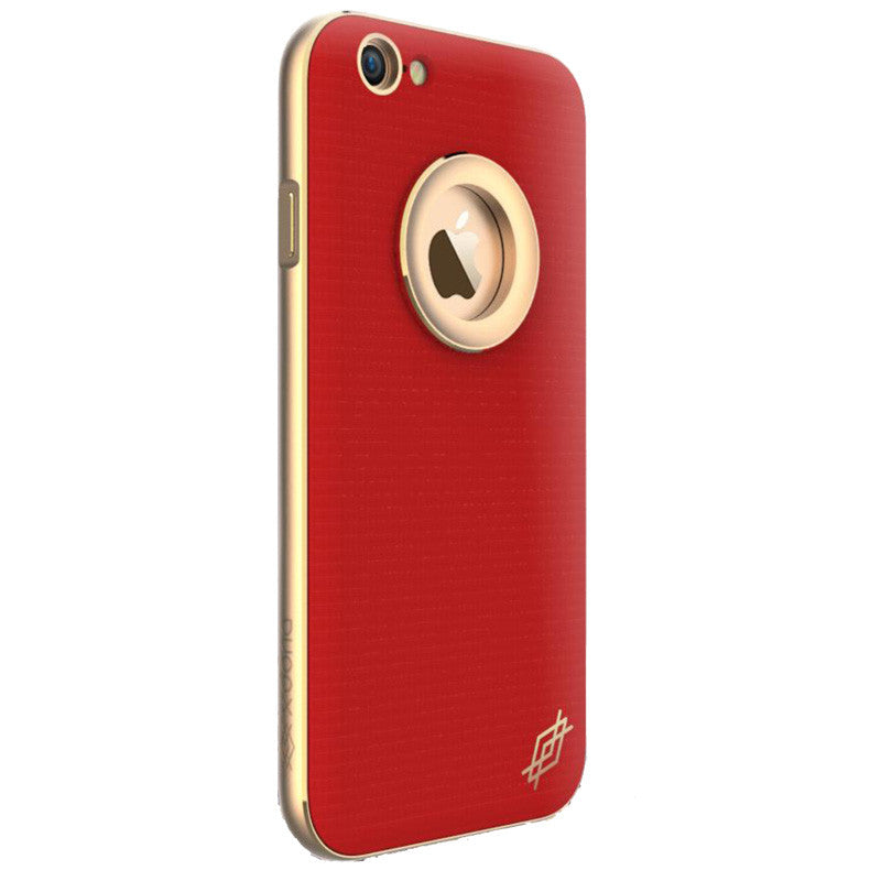 X-doria Bump Leather Metal Bumper Kickstand Leather Cover Case for iPhone 6S/6