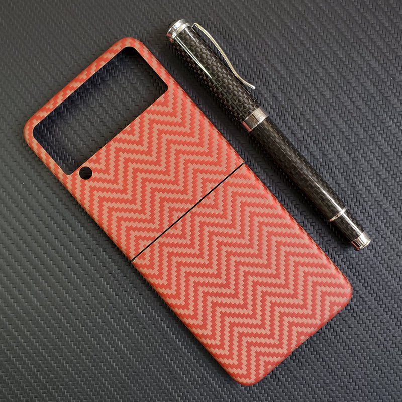 Oatsbasf Luxury Pure Carbon Fiber Case for Samsung Foldable Smartphones