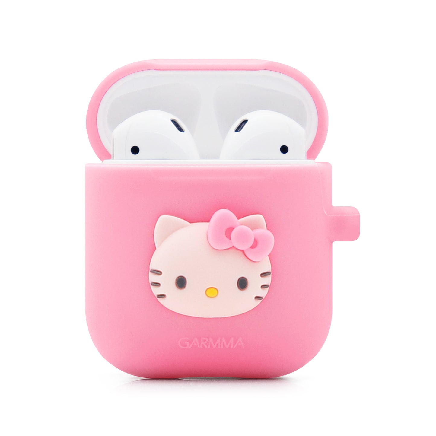 GARMMA Hello Kitty Shockproof Apple AirPods 2&1 Charging Case Cover with Carabiner Clip