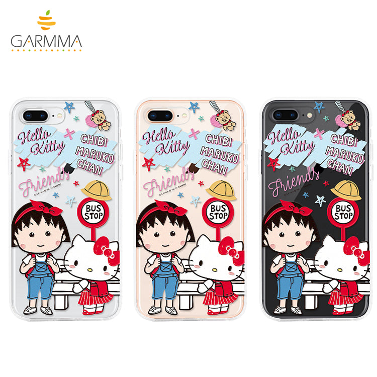 GARMMA Hello Kitty x Chibi Maruko-chan Shockproof Air Barrier Transparent TPU Soft Back Cover Case