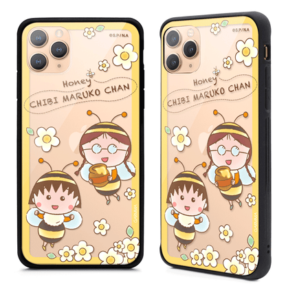 GARMMA Chibi Maruko-chan Tempered Glass Back Case Cover for Apple New iPhone