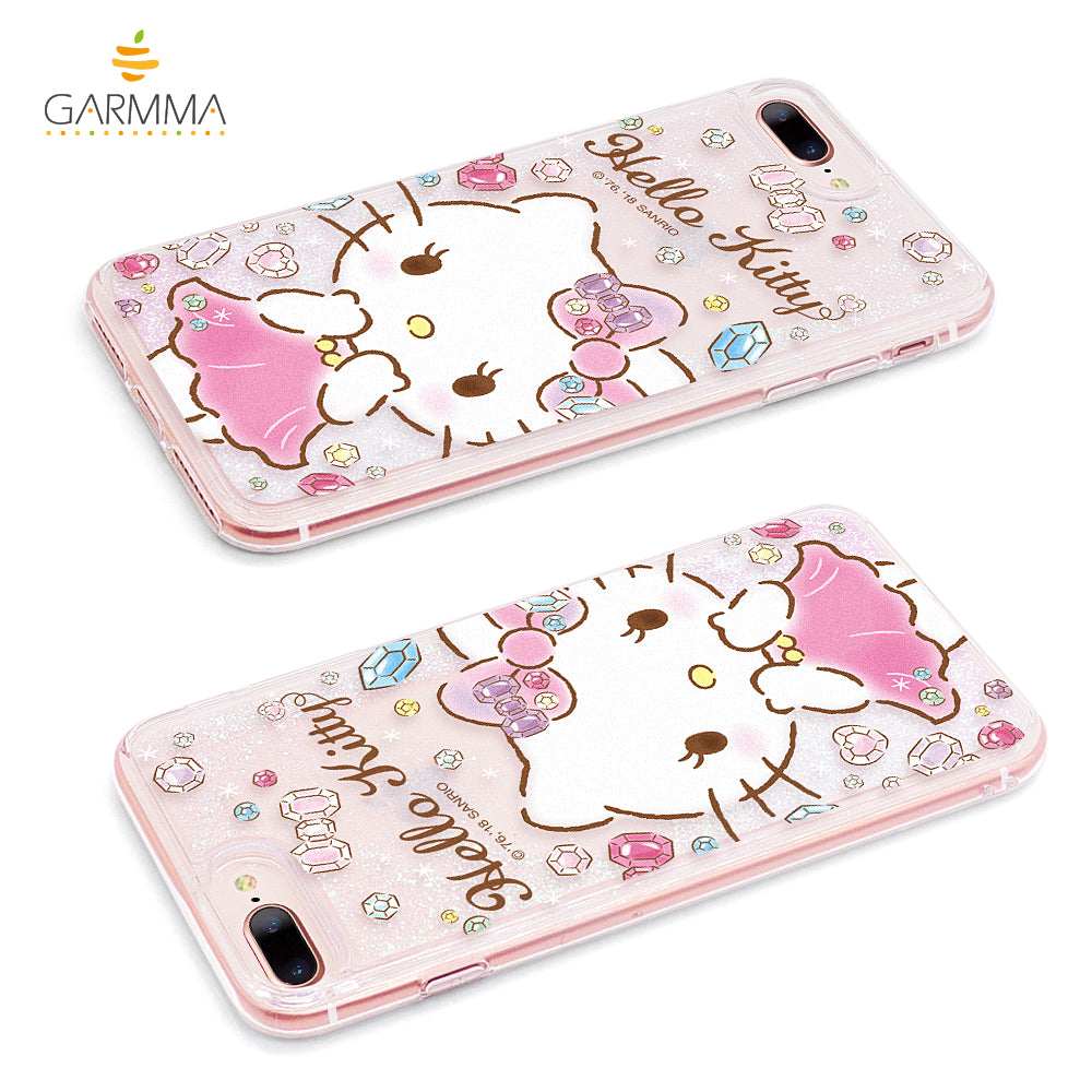GARMMA Hello Kitty Air Cushion Glitter Quicksand Back Case for