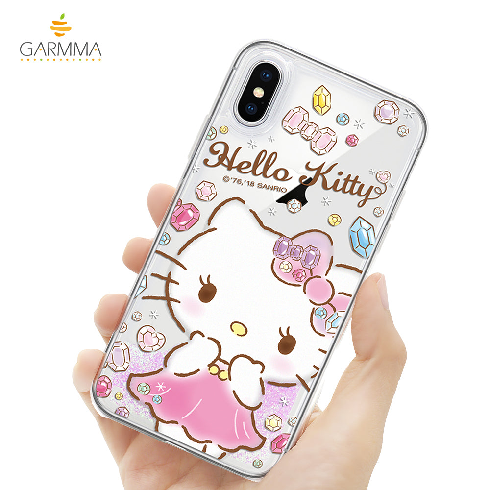 GARMMA Hello Kitty Air Cushion Glitter Quicksand Back Case for Apple iPhone XS/X
