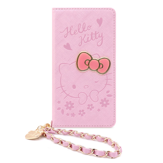 GARMMA Hello Kitty Love Wallet Leather Case with Wrist Strap for Apple iPhone