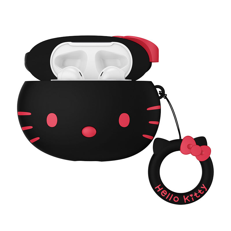 UKA Hello Kitty Shockproof Apple AirPods 2&1 Silicone Case Cover with Ring Strap