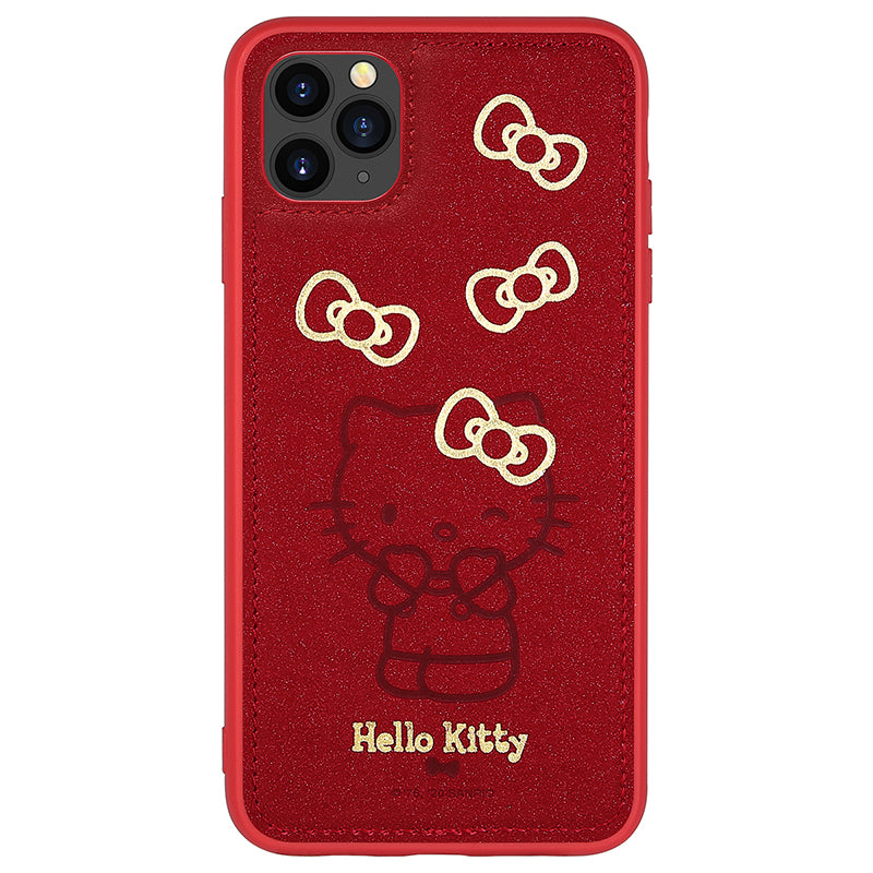 UKA Hello Kitty Gold Stamping PU Leather Back Cover Case