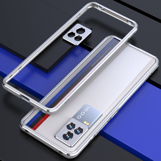 iy Aurora Sword Lens Protector Bicolor Aluminum Bumper Case for vivo iQOO 7