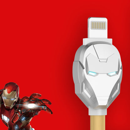 X-Doria Marvel Iron Man Zinc Alloy LED Indicator Quick Charge Cable