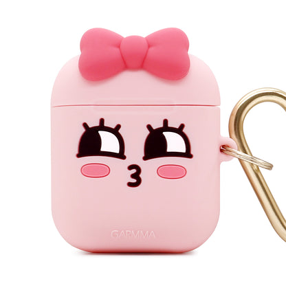 GARMMA Kakao Friends Shockproof Apple AirPods 2&1 Charging Case Cover with Carabiner Clip