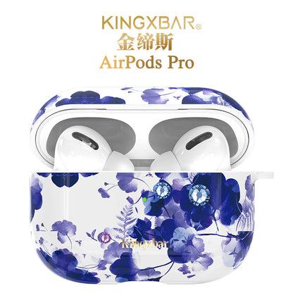 KINGXBAR Swarovski Crystals Ultra Thin Apple AirPods Pro 2/1 Charging Case Cover