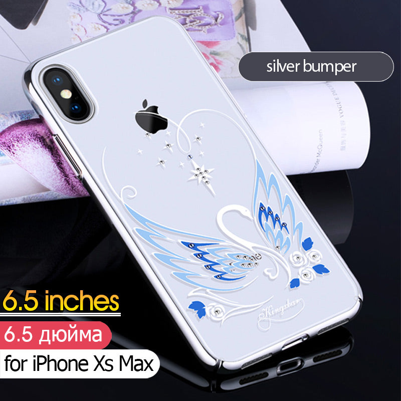 KINGXBAR Swarovski Crystal Clear Hard PC Case Cover for Apple iPhone XS Max