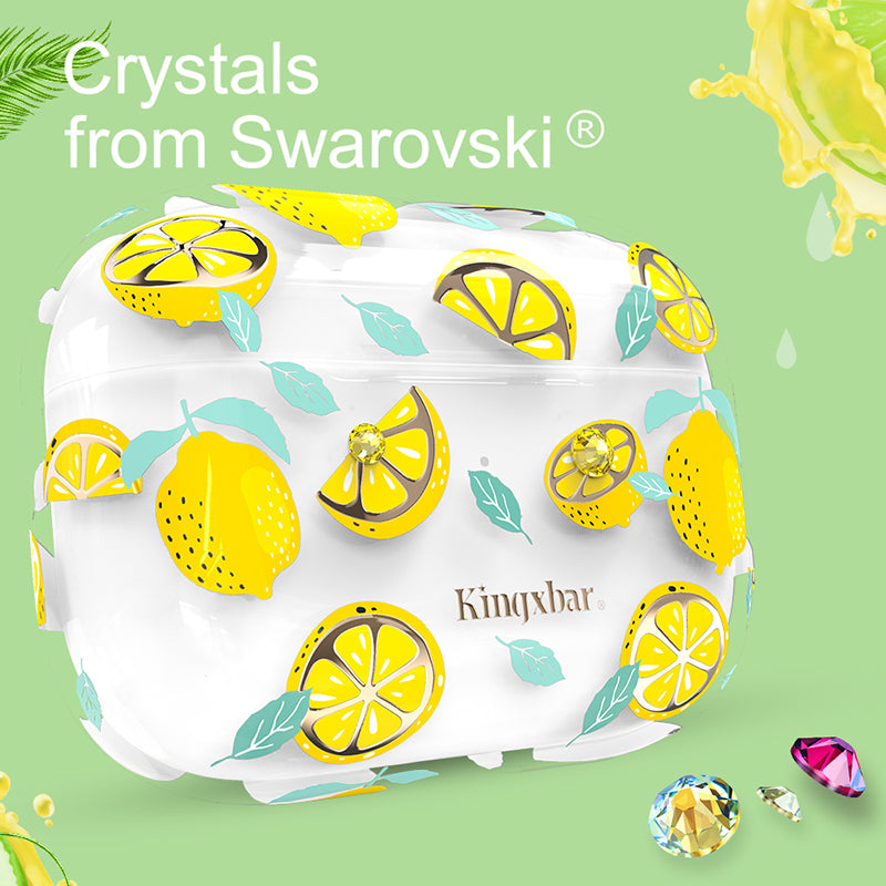 KINGXBAR Swarovski Crystals Ultra Thin Apple AirPods Pro 2/1 Charging Case Cover