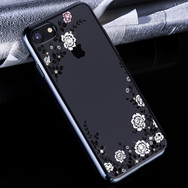 KINGXBAR Swarovski Crystal Clear Hard PC Case Cover for Apple iPhone SE/8/7