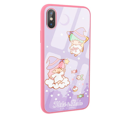 X-Doria Hello Kitty & My Melody & Little Twin Stars Tempered Glass Back Case for Apple iPhone XS/X