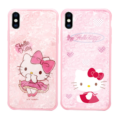 X-Doria Hello Kitty Pink Seashell Tempered Glass Back Case Cover