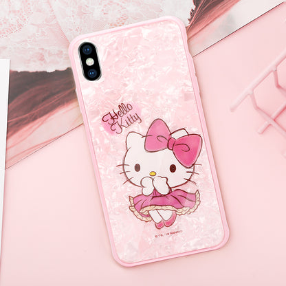 X-Doria Hello Kitty Pink Seashell Tempered Glass Back Case Cover