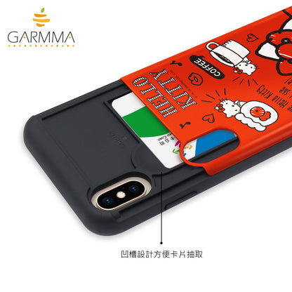 GARMMA Hello Kitty Card Slot Shock Absorption Dual Layer Slider Cover Case
