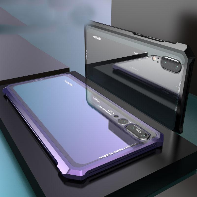 Kylin Armor Aluminum Bumper Tempered Glass Cover Case - Samsung Galaxy S9 Plus
