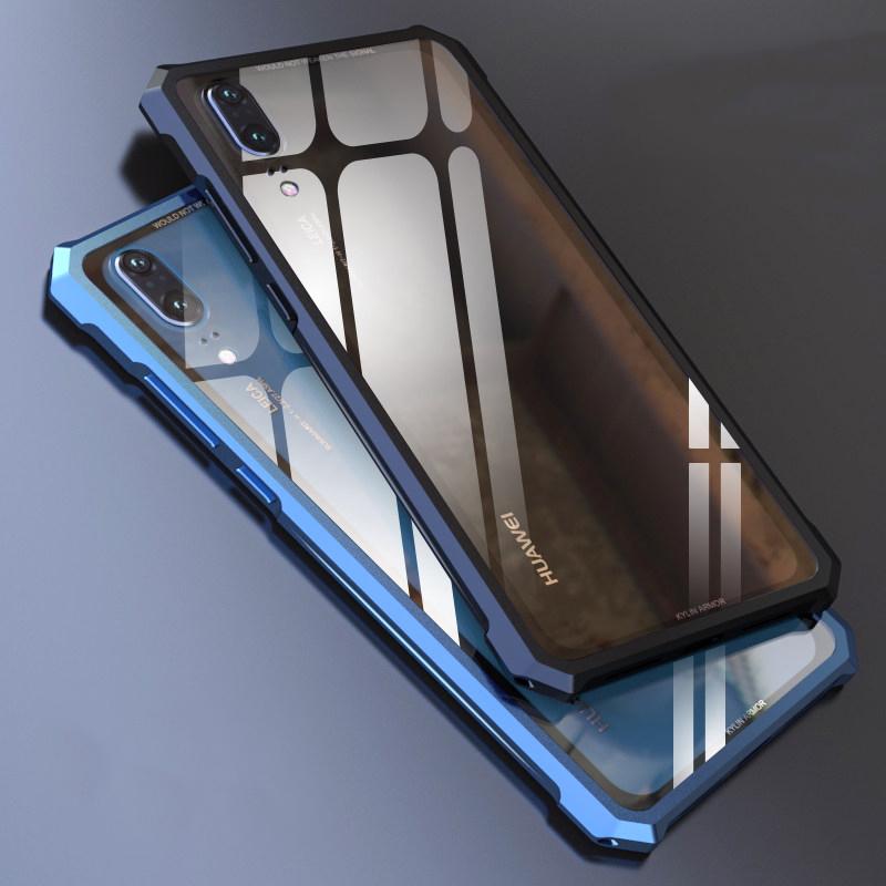 Kylin Armor Aluminum Bumper Tempered Glass Cover Case - Samsung Galaxy S9 Plus