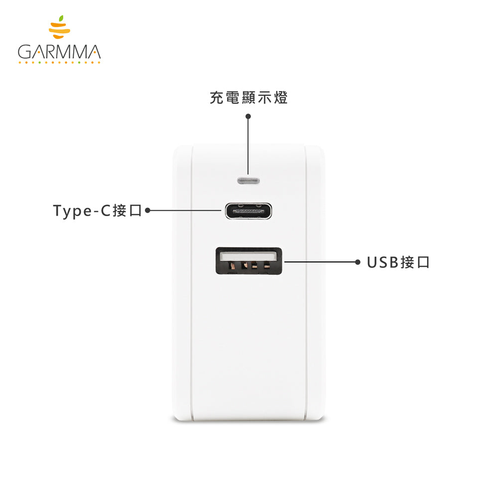 GARMMA Line Friends Type-C+USB 3.4A Quick Charge Foldable Travel Charger