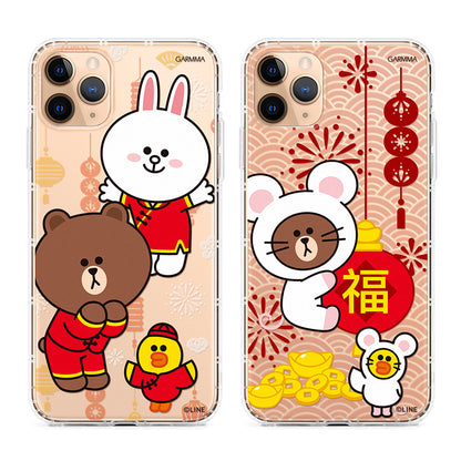 GARMMA Line Friends Rat New Year Air Cushion Soft Back Case Cover for Apple iPhone