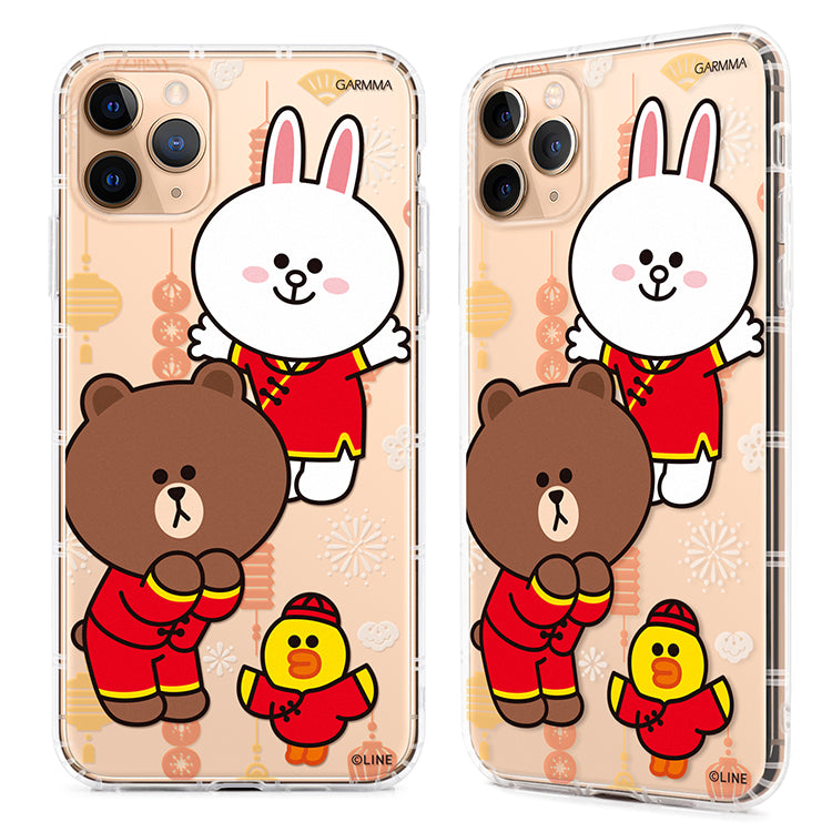 GARMMA Line Friends Rat New Year Air Cushion Soft Back Case Cover for Apple iPhone