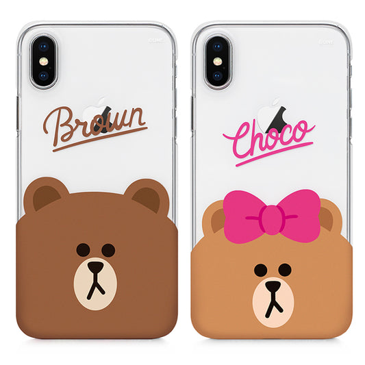 GARMMA Line Friends PC Hard Back Cover Case for Apple iPhone X/8 Plus/7 Plus