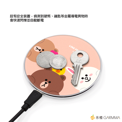 GARMMA Line Friends 15W Fast Charging Pad Wireless Charger