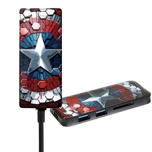 X-Doria Marvel Avengers Captain America Multi-function Type-C Adapter
