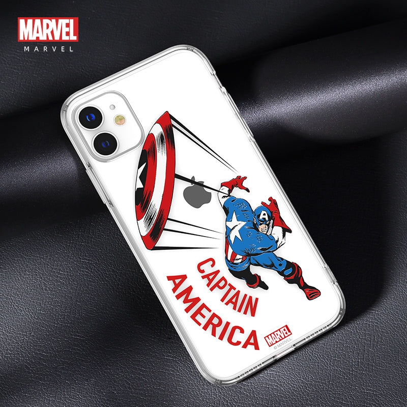 UKA Marvel Avengers Transparent Cushion Anti-Fall Bar Soft Back Case Cover