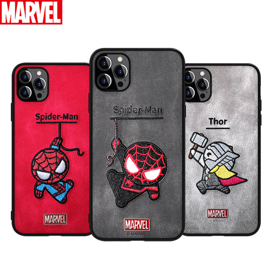 UKA Marvel Avengers 3D Embroidery Leather Back Cover Case
