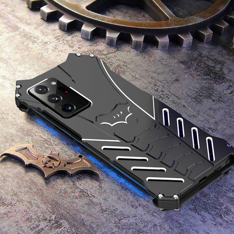 R-Just Batman Shockproof Aluminum Shell Metal Case with Custom Batarang Stent