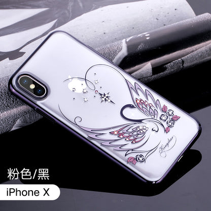KINGXBAR Swarovski Crystal Clear Hard PC Case Cover for Apple iPhone XS/X
