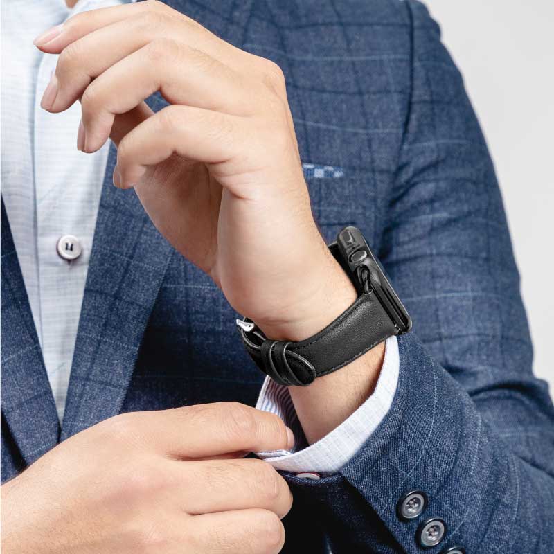 SwitchEasy Wrap Genuine Leather Watch Band for Apple Watch