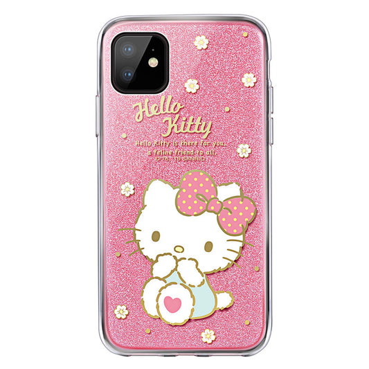 UKA Hello Kitty & My Melody Glitter Back Case Cover for Apple iPhone