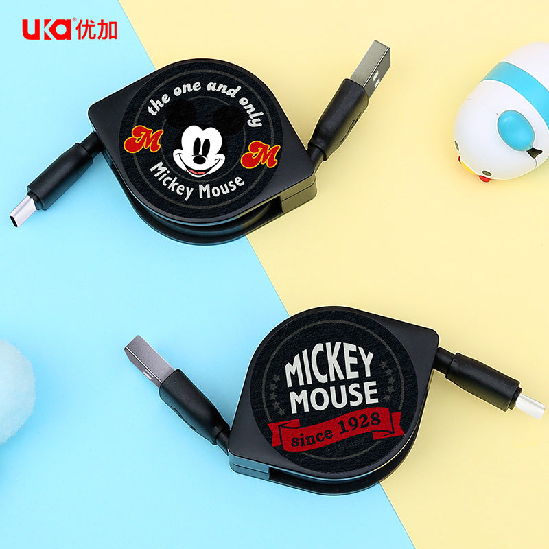 UKA Disney Mickey Mouse 1M Apple Lightning / Type-C Extracted Extension Cable