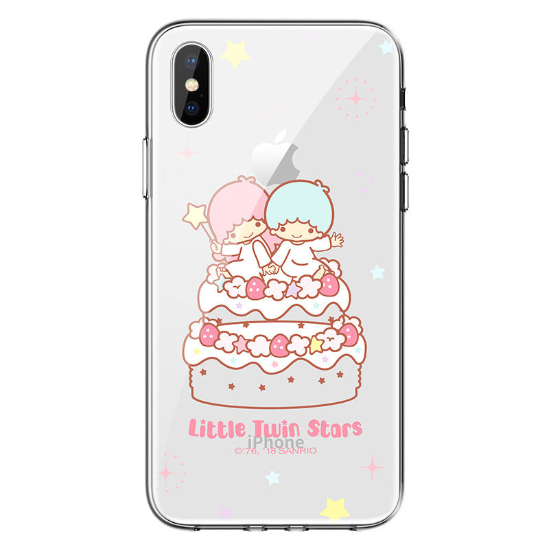 UKA Hello Kitty & My Melody & Little Twin Stars Clear Soft TPU Back Case Cover