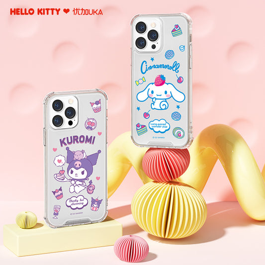 UKA Sanrio Characters Shockproof Air Cushion TPU+PC Clear Back Case Cover