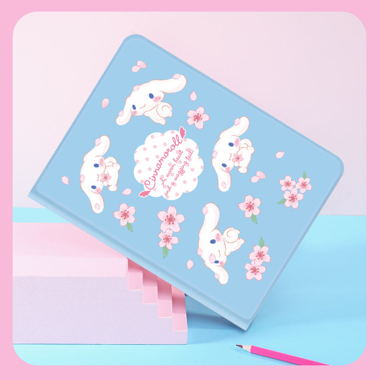 UKA Sanrio Characters Auto Sleep Folio Stand Leather Case with Pencil Holder for Apple iPad